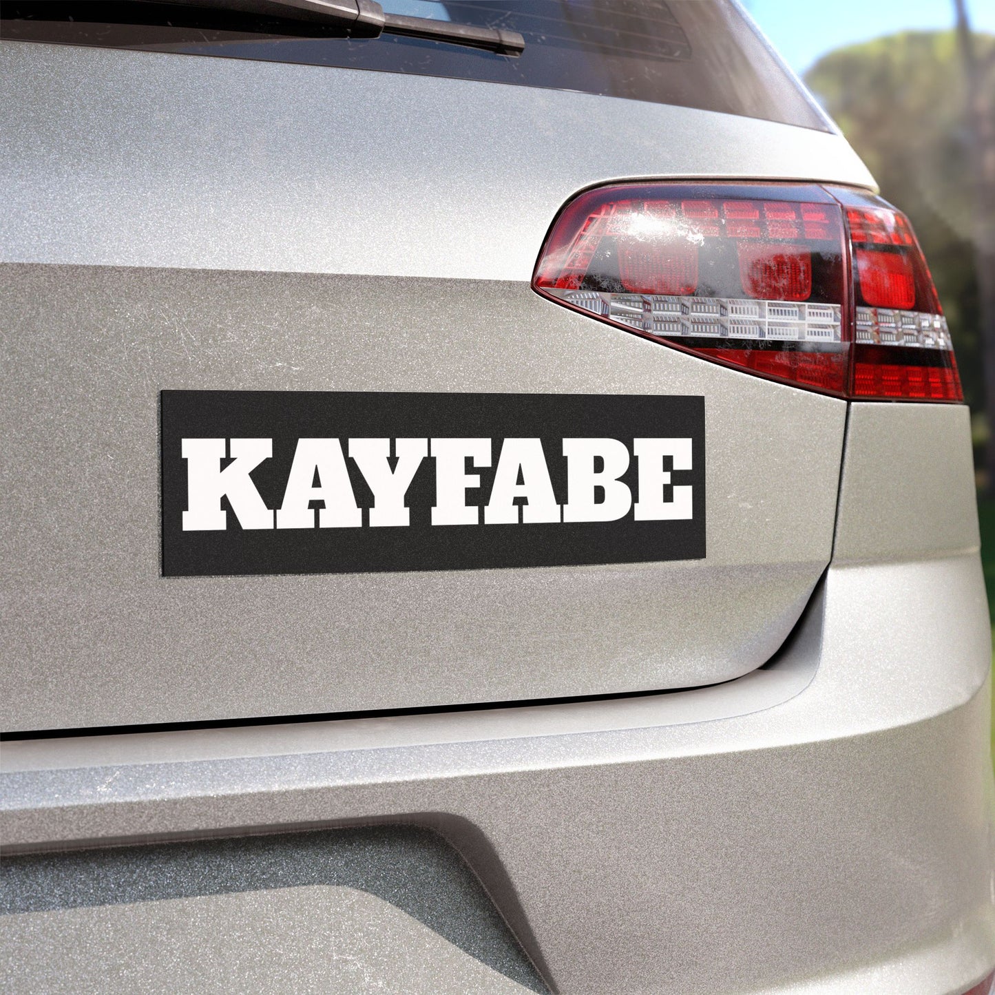 Car Magnet — KAYFABE Bold Black & White Sticker-Style Bumper Decal Wrestling By Uncle Scott